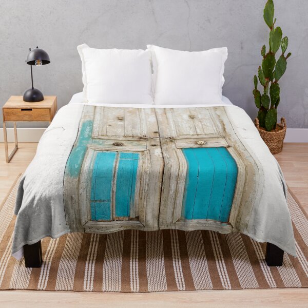 Item preview, Old wooden door with turquoise paint residue designed and sold by Melissa Peltenburg.