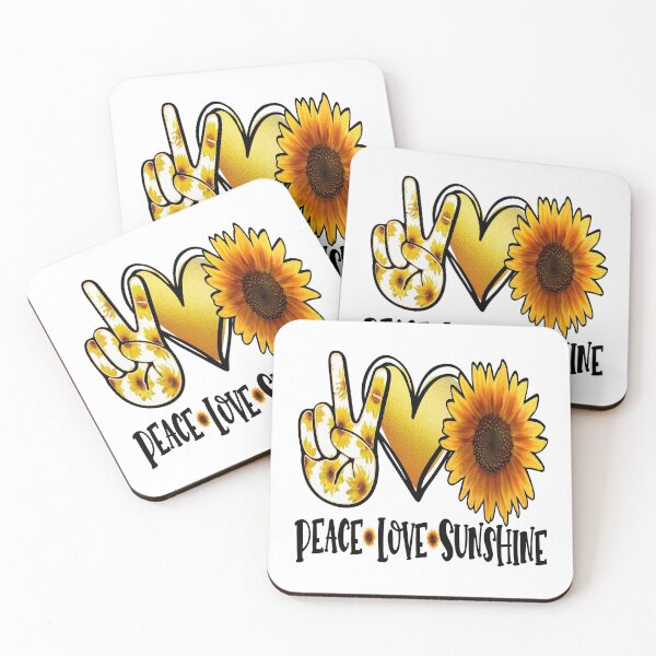 Item preview, Peace Love Sunshine sunflower design gift for women designed and sold by BRtisticDesigns.