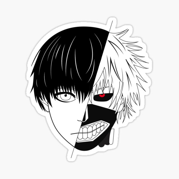 Ken Kaneki Eyepatch Mask Sticker By Mck00laid Redbubble