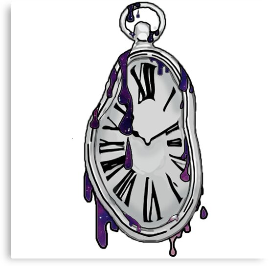 Melting Clock Canvas Prints By CosmicMoose Redbubble   Mp,550x550,matte,ffffff,t.3u1 