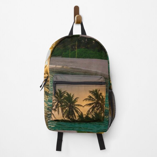 Item preview, Beachside Orange Sunset With Palm Trees designed and sold by adityanik.