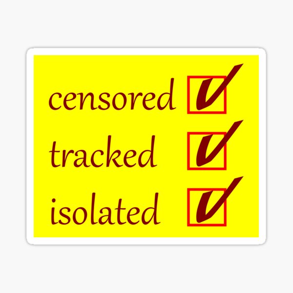 Checked - Censored, tracked, isolated Sticker