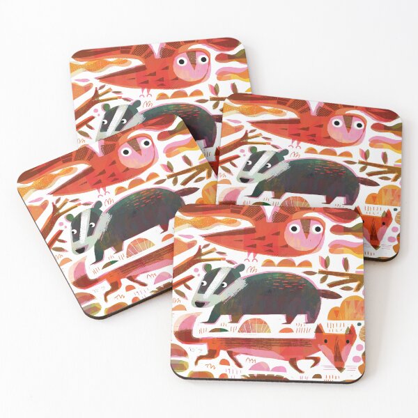 Item preview, Owl, Badger, Fox and Hedgehog designed and sold by gklucas.