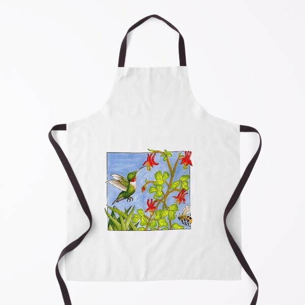 Item preview, Ruby Throated Humming Bird with Columbine Wild Flower with Bee designed and sold by Stephanie Sipp.