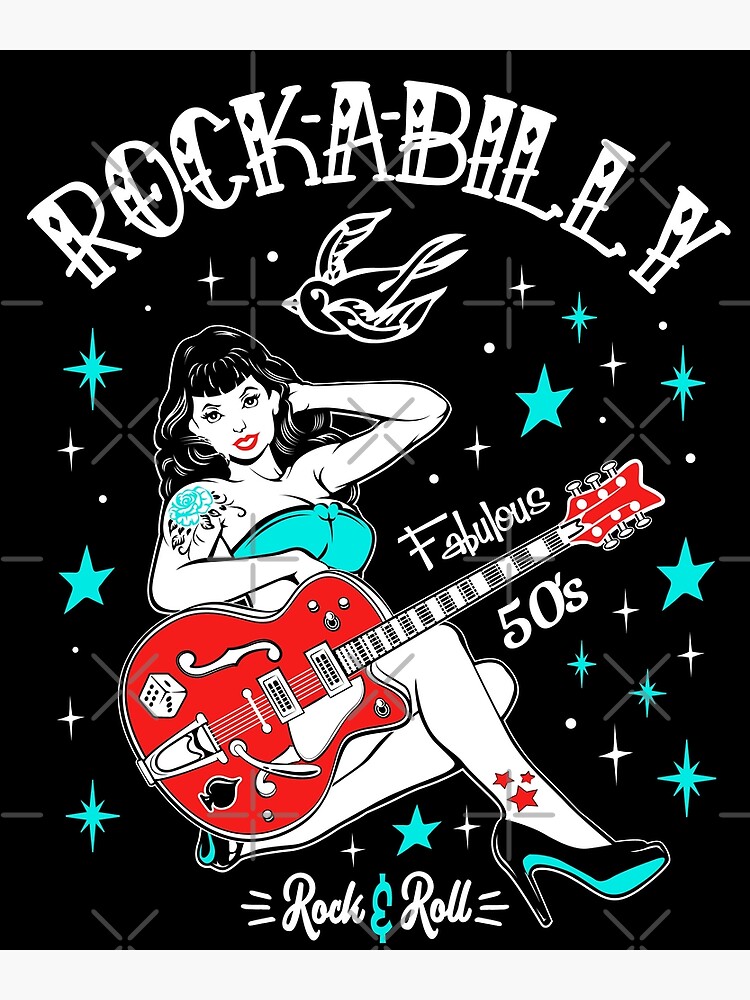 Rockabilly Pin Up Girl Vintage 1950s Sock Hop Rock and Roll