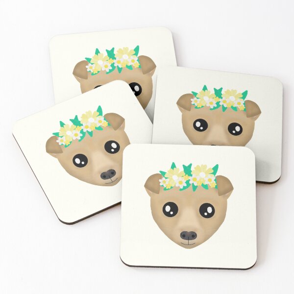 Item preview, Dog with flowers designed and sold by daisyandlime.
