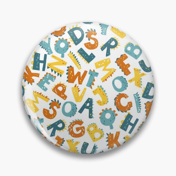 Item preview, Dino Alphabet abc Seamless Pattern designed and sold by SSK Designs.