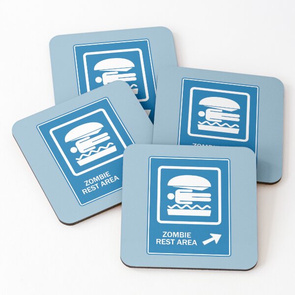 Item preview, Zombie Rest Area – Highway Sign Parody Design designed and sold by andabelart.