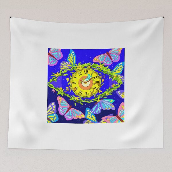 Item preview, colorful eye clock with butterfly designed and sold by Rathod Nirav.