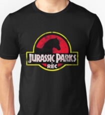 Jurassic Parks and Rec Distressed Unisex T-Shirt