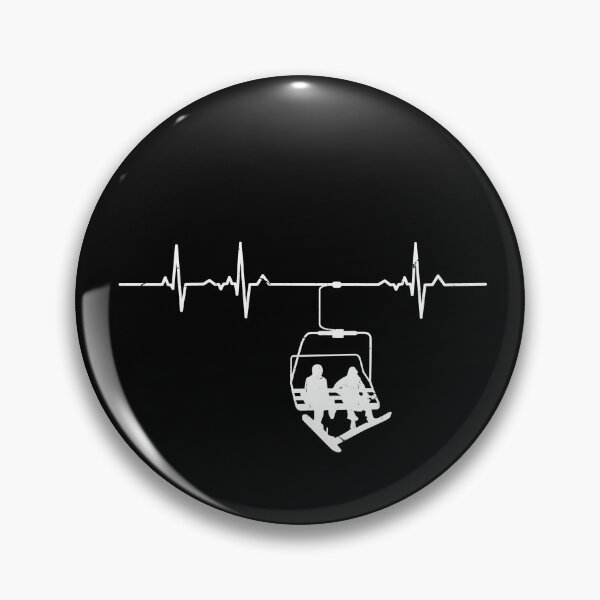 Item preview, Classic Skiing Heart Beat Skiing Lift For Couple designed and sold by Tom2468.