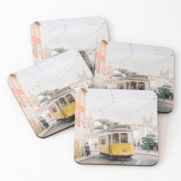 Item preview, Yellow Tram in Lisbon | Portugal Streetcar Travel Photography | Europe Trolley designed and sold by slowestsummer.