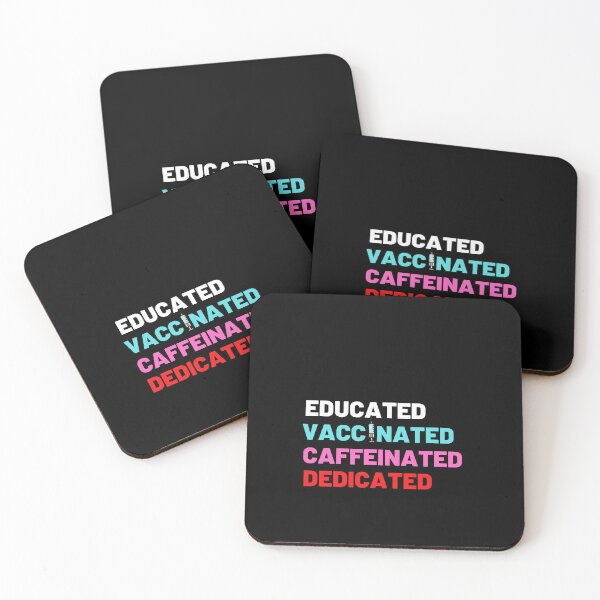 Item preview, Educated Vaccinated Caffeinated Dedicated funny nurse designed and sold by Aesthynova.