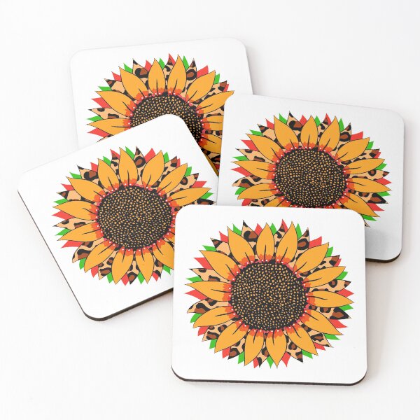 Item preview, Leopard Sunflower Colorful Design designed and sold by MisPuHoney.