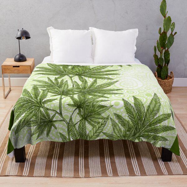 Item preview, Hemp Plant on Green Spirals designed and sold by Cherie Roe Dirksen.