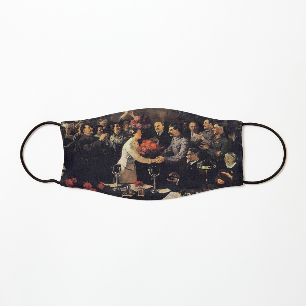 A political poster, the Soviet Union, Stalin, the leadership of the Soviet Union, the people, applause Mask