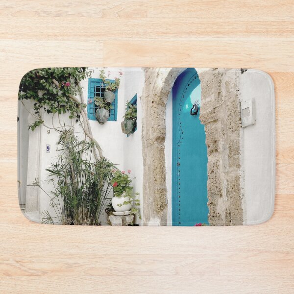 Item preview, Turquoise door in Sidi Bou Saïd,  the blue town of Tunisia designed and sold by Melissa Peltenburg.