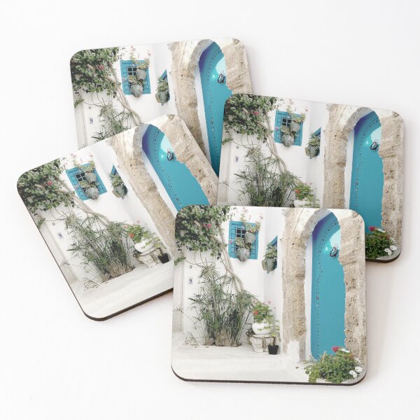 Item preview, Turquoise door in Sidi Bou Saïd,  the blue town of Tunisia designed and sold by Melissa Peltenburg.