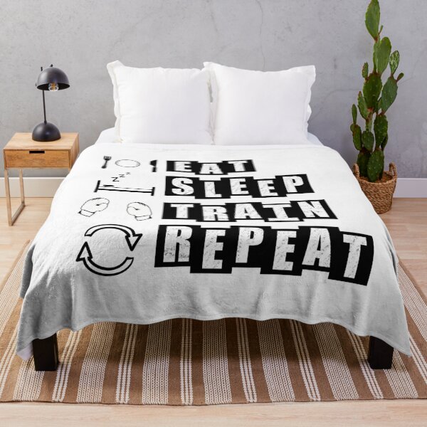 Item preview, Eat, Sleep, Train, Repeat for Boxing - white designed and sold by BusyMonkeys.