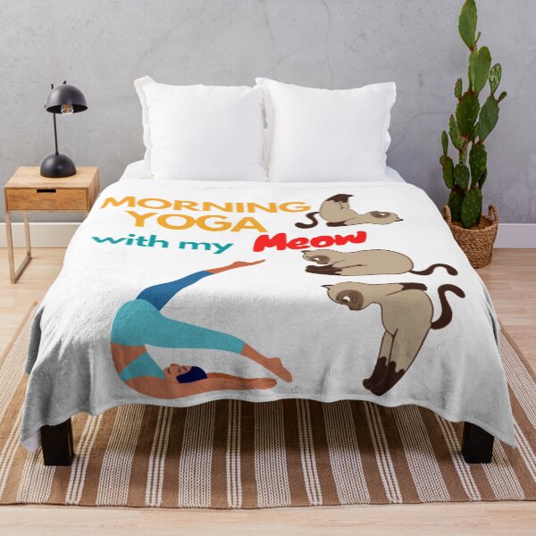 Item preview, Morning Yoga with my Meow designed and sold by lotusbud.