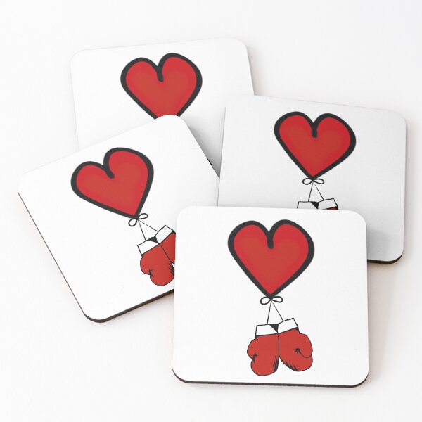 Item preview, I Love Boxing with red Gloves - White  designed and sold by BusyMonkeys.