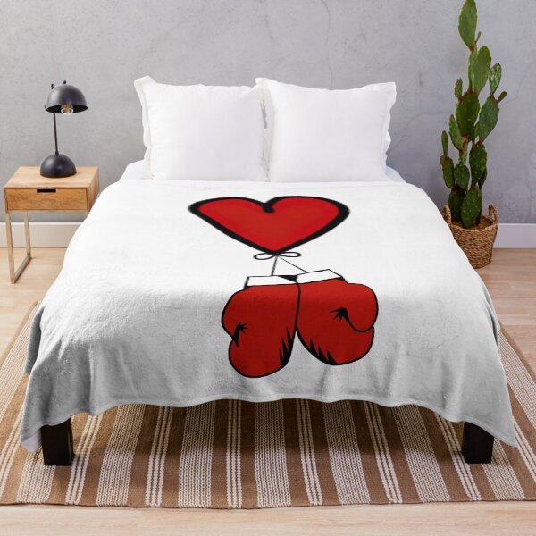 Item preview, I Love Boxing with red Gloves - White  designed and sold by BusyMonkeys.