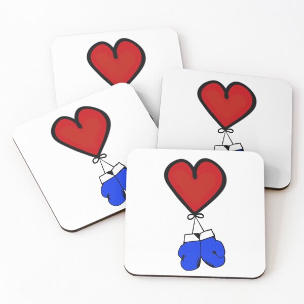 Item preview, I Love Boxing with blue Gloves - White  designed and sold by BusyMonkeys.