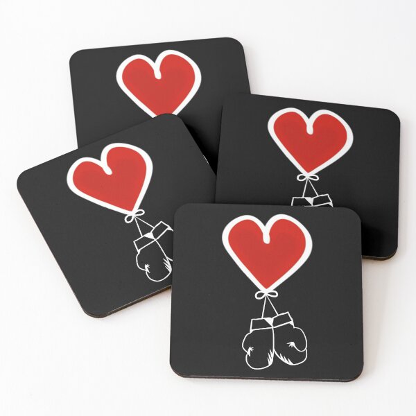 Item preview, I Love Boxing with Black Gloves - Black designed and sold by BusyMonkeys.