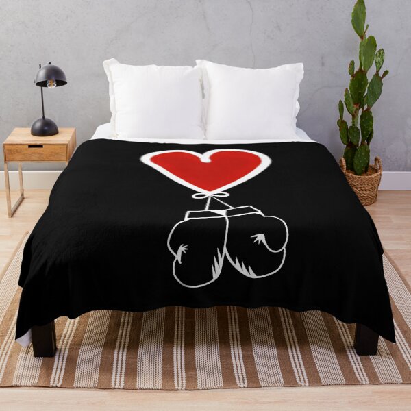 Item preview, I Love Boxing with Black Gloves - Black designed and sold by BusyMonkeys.