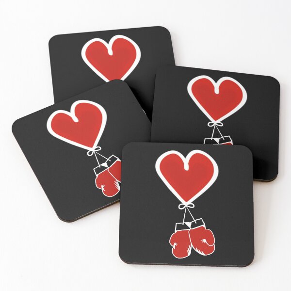 Item preview, I Love Boxing with Red Gloves - Black designed and sold by BusyMonkeys.