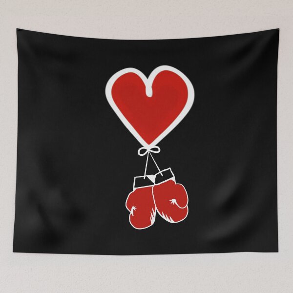 Item preview, I Love Boxing with Red Gloves - Black designed and sold by BusyMonkeys.