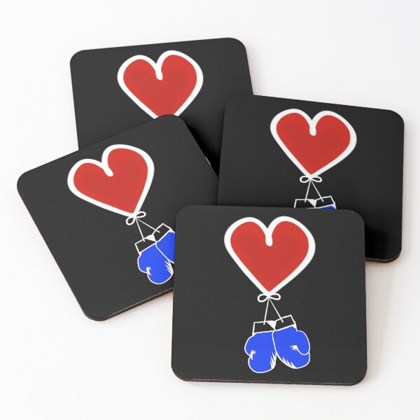 Item preview, I Love Boxing with Blue Gloves - Black designed and sold by BusyMonkeys.