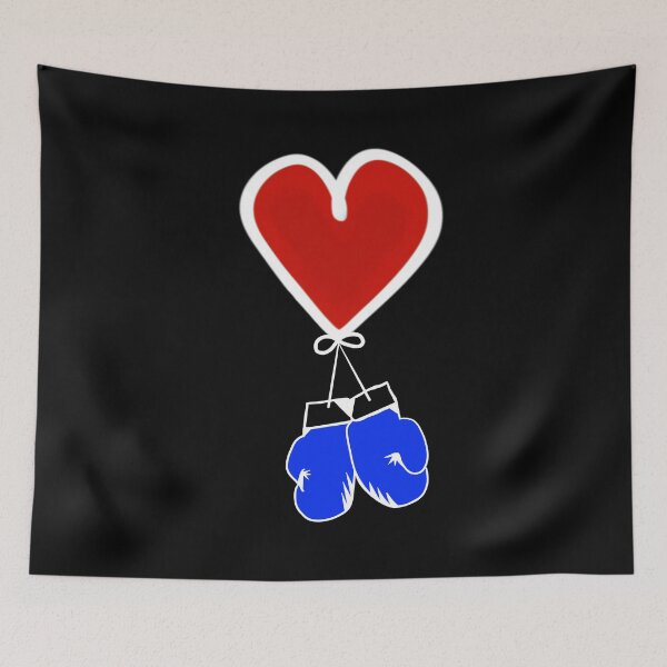 Item preview, I Love Boxing with Blue Gloves - Black designed and sold by BusyMonkeys.