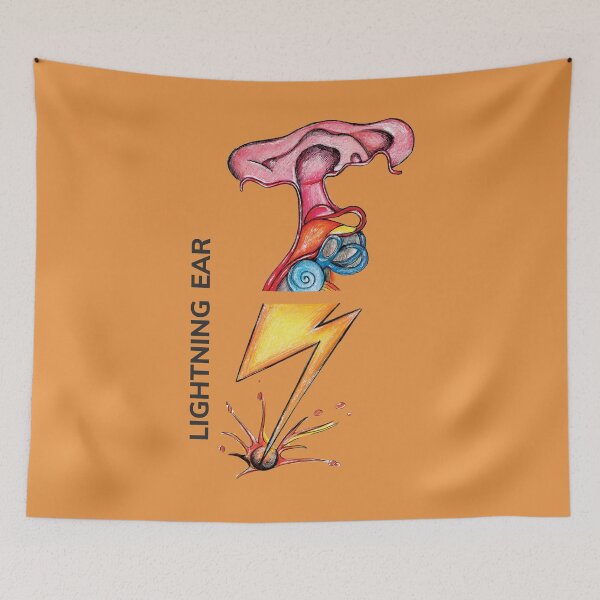 Item preview, LIGHTNING EAR by FrankenDuo tiger orange designed and sold by FrankenDuo.