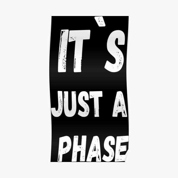 it's just a phase moon phases Poster
