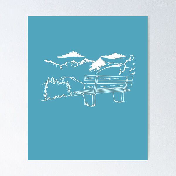 Item preview, Outdoor Bench In The Mountain designed and sold by Tom2468.