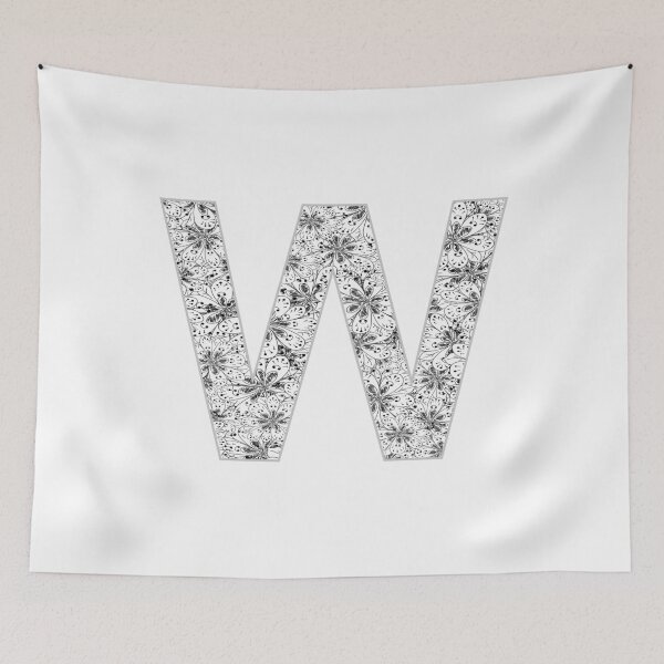 Item preview, Letter W Zentangle designed and sold by Pavnud.