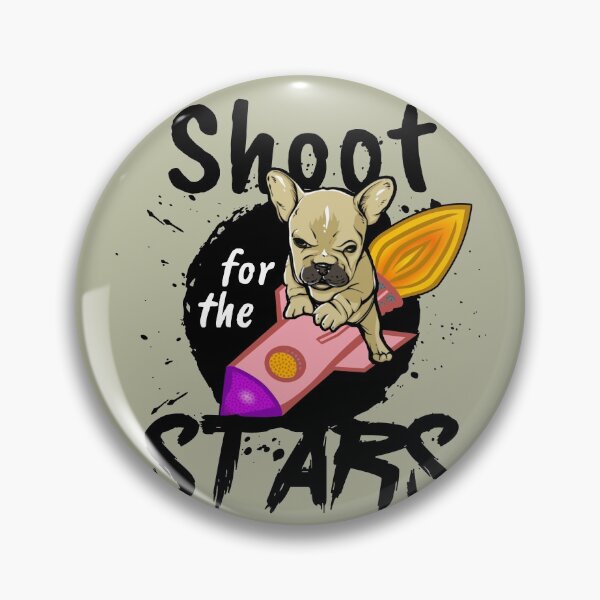 Item preview, SHOOT FOR THE STARS cute puppy dog rocket (dark) designed and sold by SolidEarthArt.