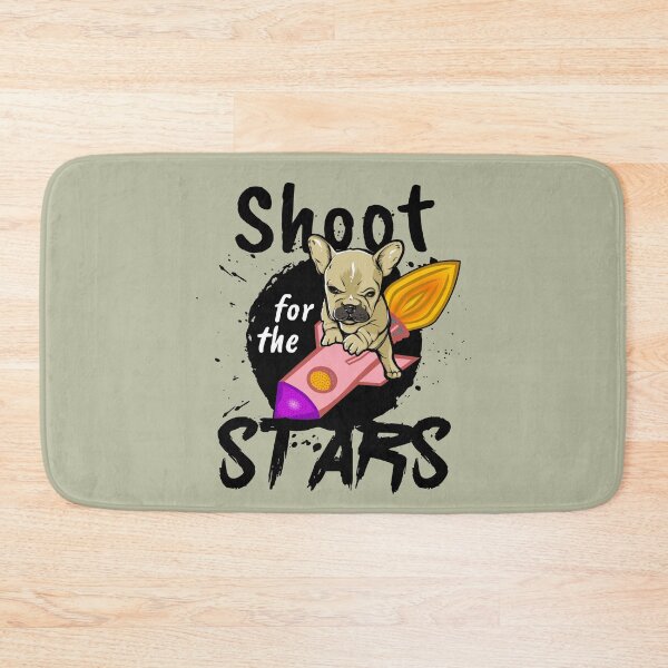 Item preview, SHOOT FOR THE STARS cute puppy dog rocket (dark) designed and sold by SolidEarthArt.