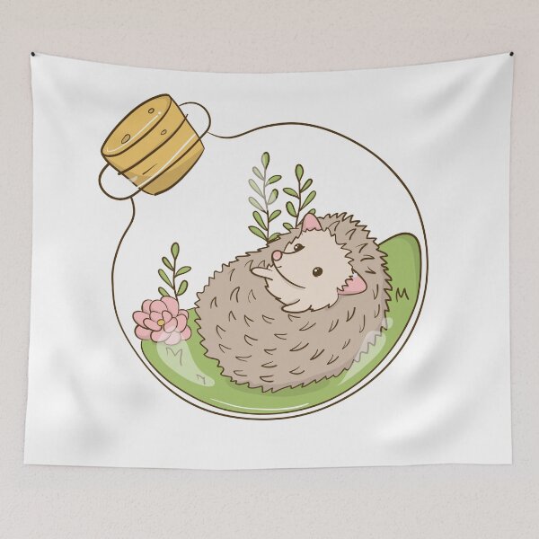 Item preview, Cute Hedgehog Inside a Jar designed and sold by Vaishnavi Deo.