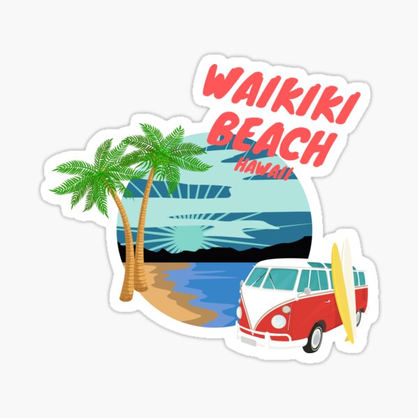 Artikel-Vorschau von Der Waikiki Beach Hawaii, designt und verkauft von PatrasCrew.