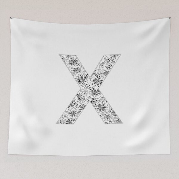 Item preview, Letter X Zentangle designed and sold by Pavnud.