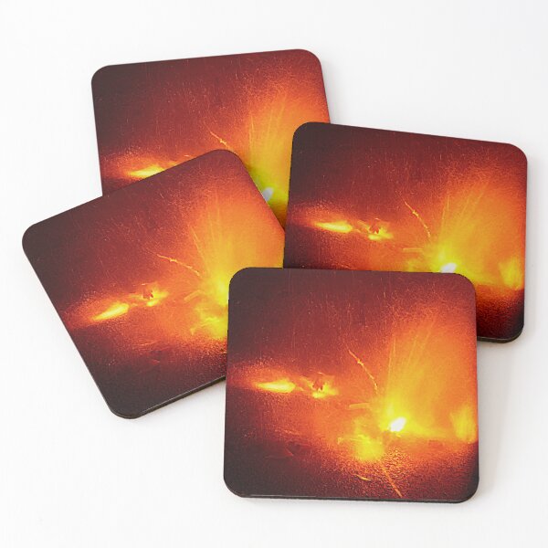 Item preview, Glowing hot detail of a fireworks display designed and sold by frankuffmann.