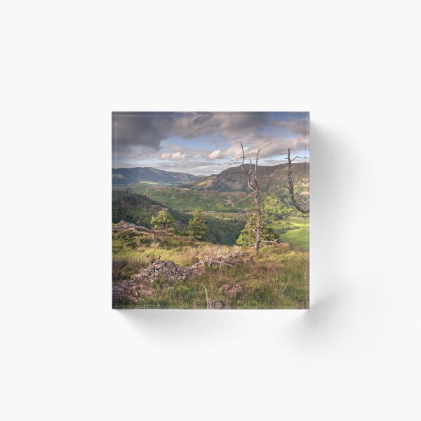 High Rigg & Blencathra From Raven Crag Acrylic Block