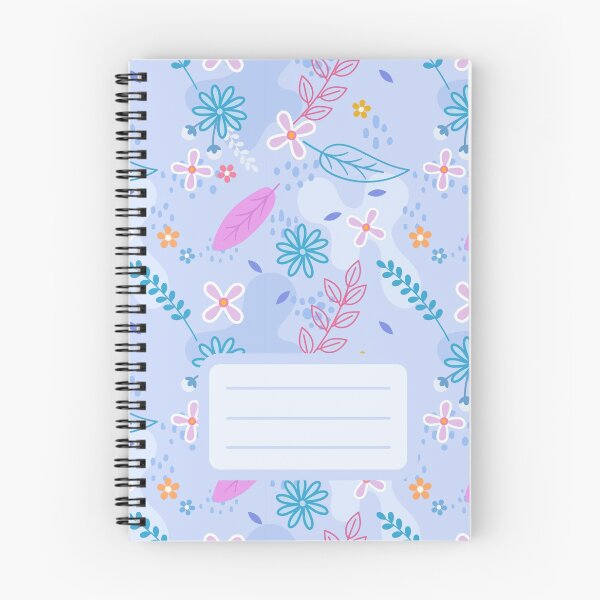 Item preview, Colorful Flat Spring Pattern Spiral Book with Name Slip (Hearts Pattern Valentine Day Pattern Spiral Notebook with Name Slip) designed and sold by Mushrankhan.