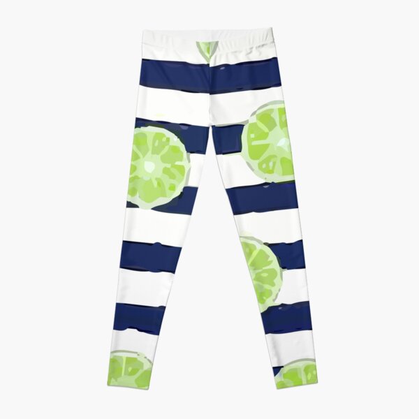 Lime Citrus White Leggings