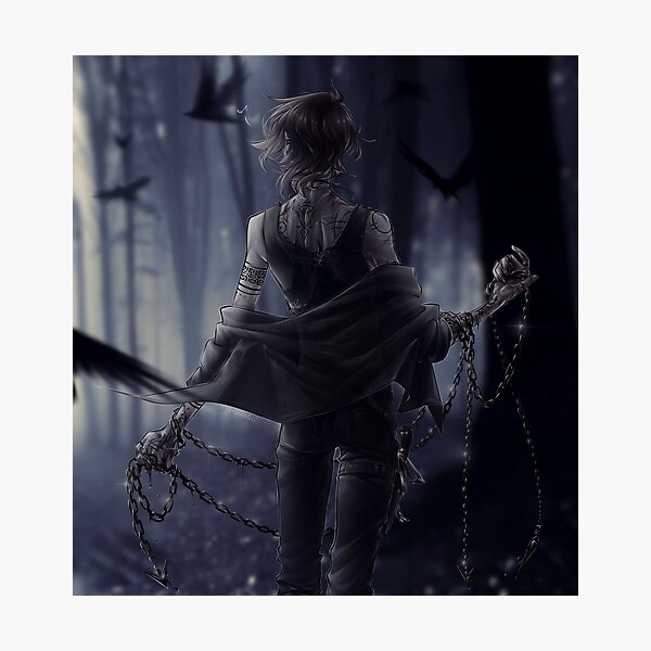 Black chain Photographic Print