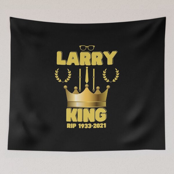 Item preview, Larry King, larry king 2021, larry king quote, larry king saying, larry king tribute, larry king talks, rip larry king,tie, suspenders, glasses, crown, gold. designed and sold by bimmer325.