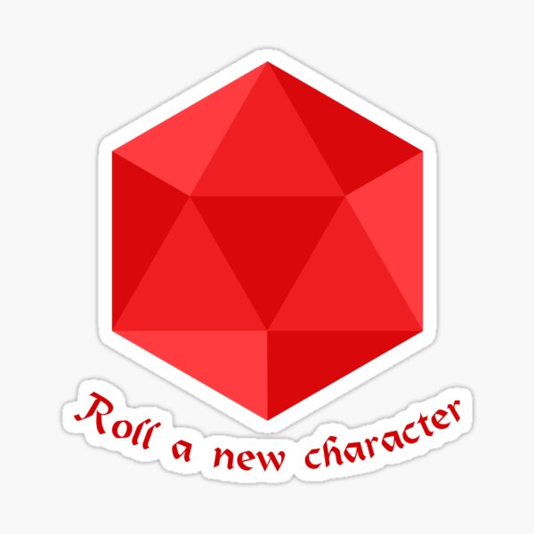 Item preview, D&D Roll a new character Red designed and sold by hyone.