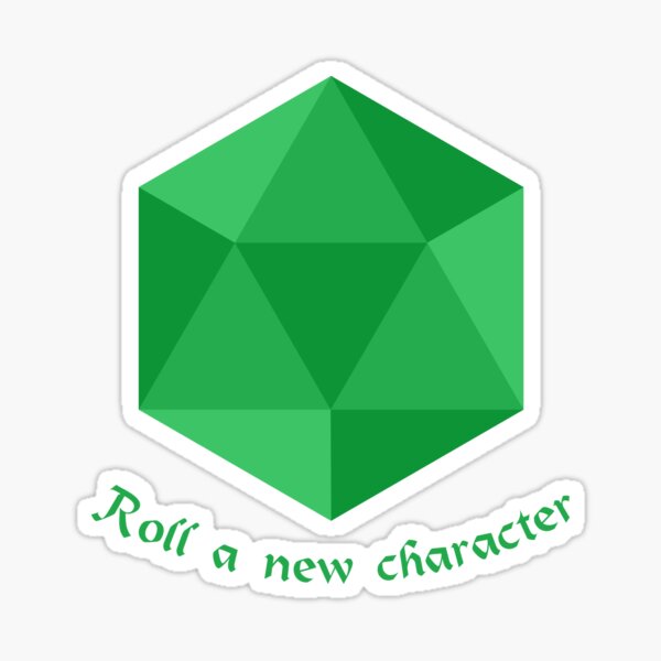 Item preview, D&D Roll a new character Green designed and sold by hyone.